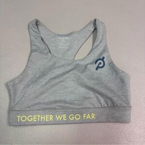 Peloton PS121 Heathered Strappy Racerback Wireless Sports Bra Gray XS